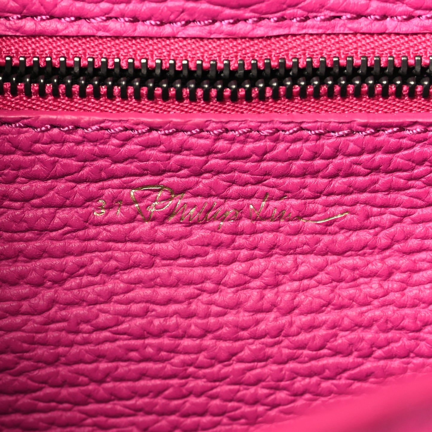 Textured Calfskin Mini Pashli Satchel Bright Fuchsia