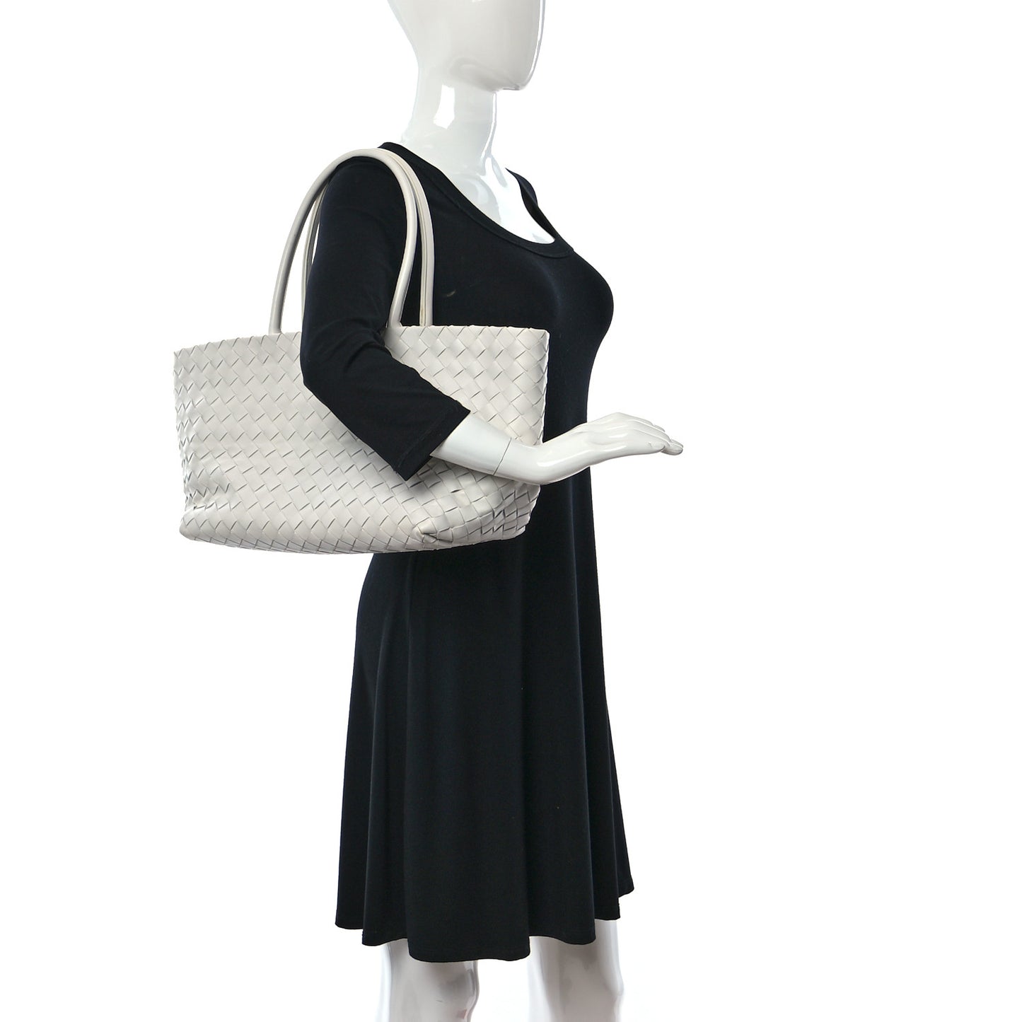 Nappa Intrecciato Tote Bag White