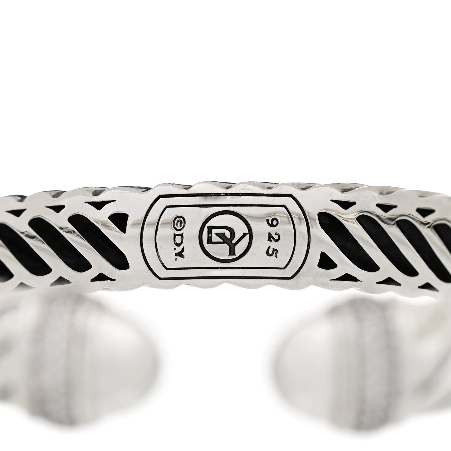 Sterling Silver Diamond 10mm Sculpted Cable Bracelet