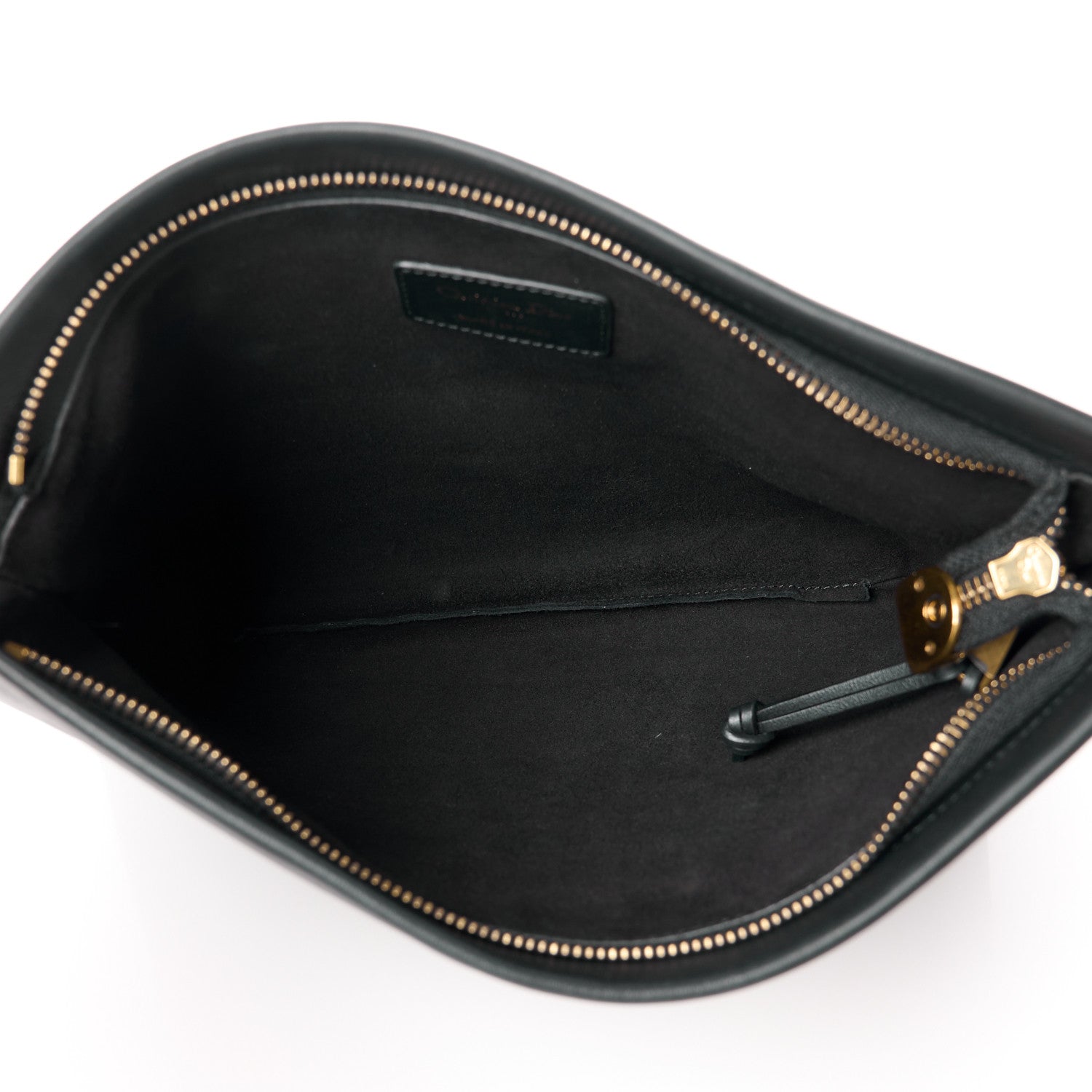 Christian Dior Calfskin Medium Diordouble Zip Pouch Black 5 of 10