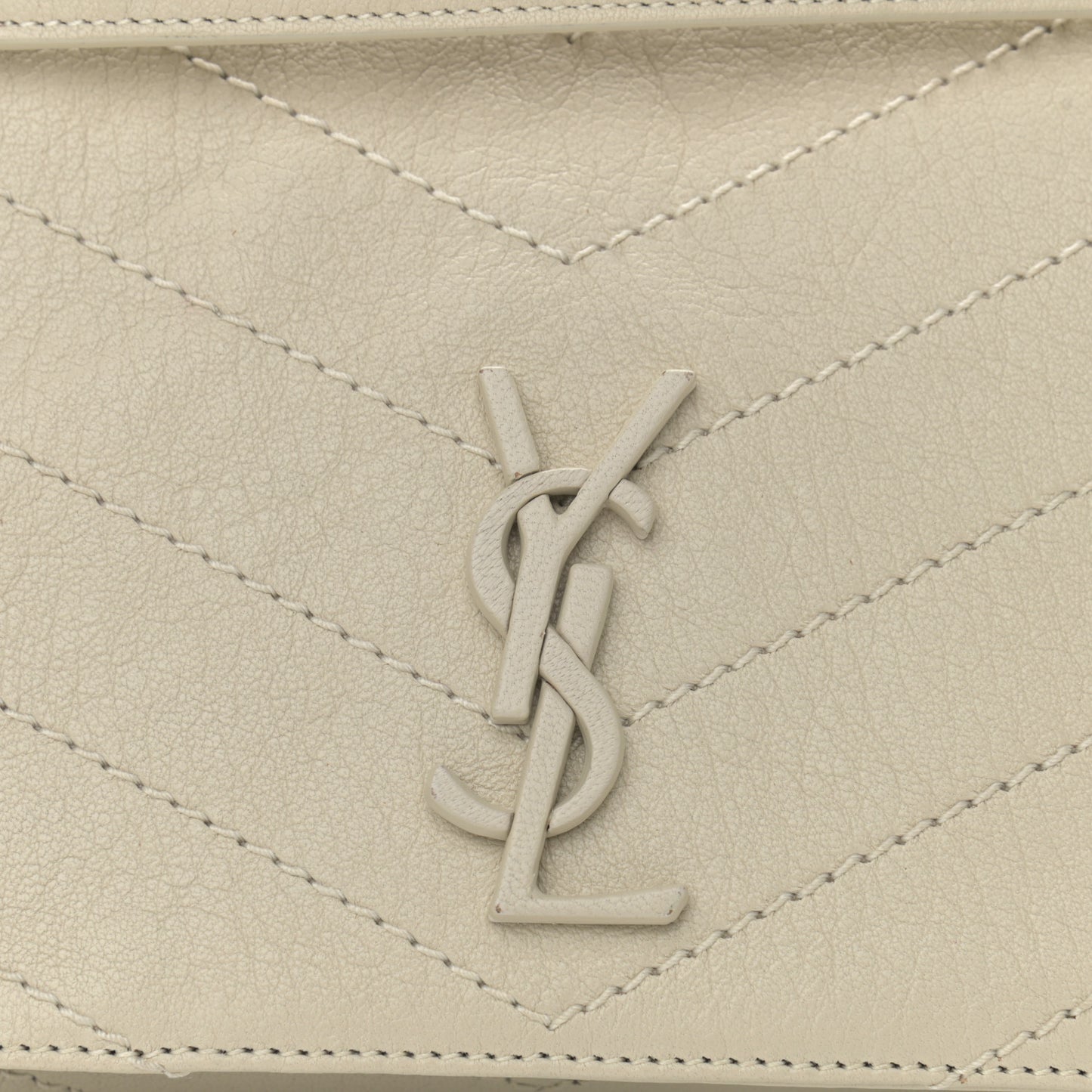 Pebbled Lambskin Chevron Monogram Small Nolita Crema Soft