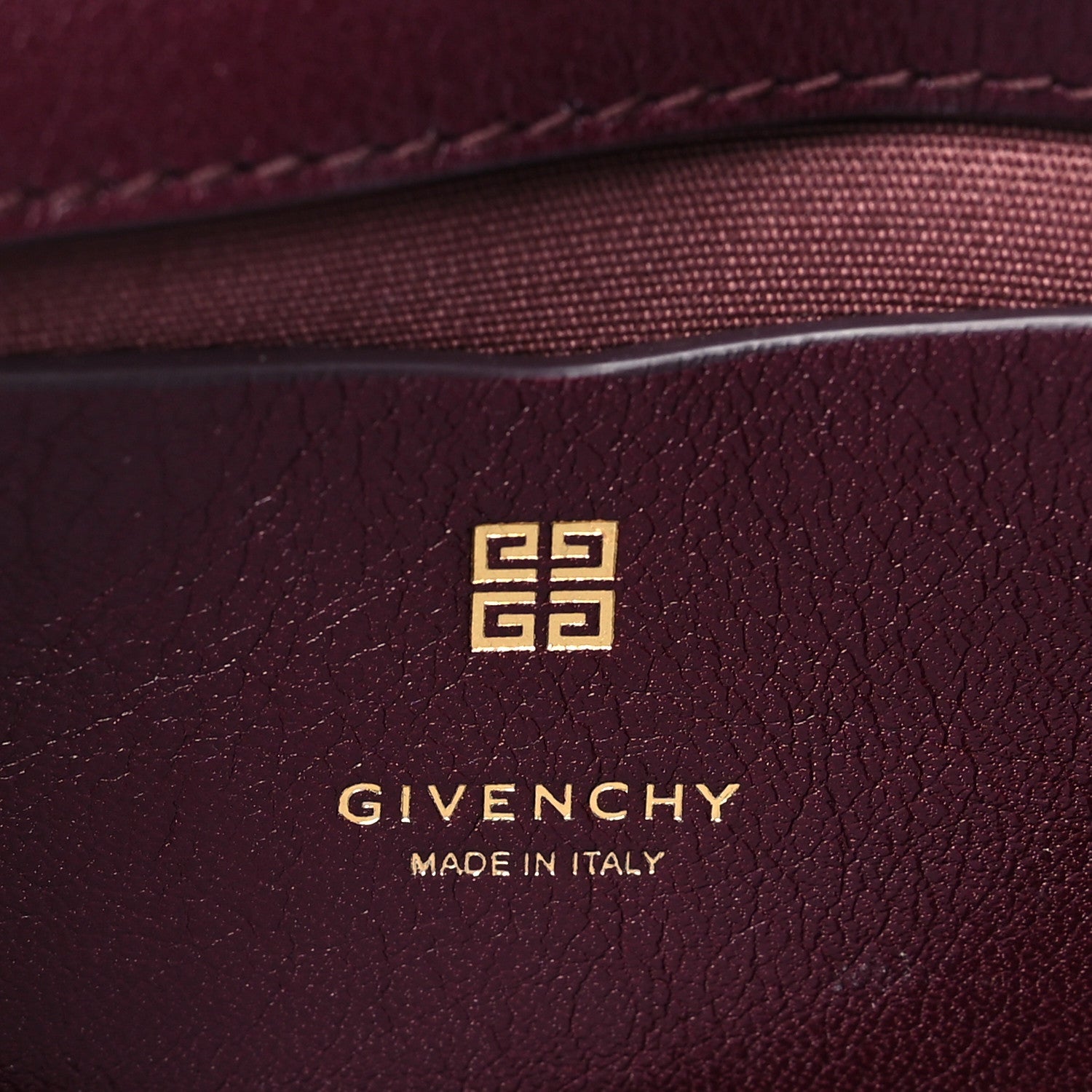 Givenchy Calfskin Quilted Small 4G Liquid Wallet On Chain Oxblood 6 of 9