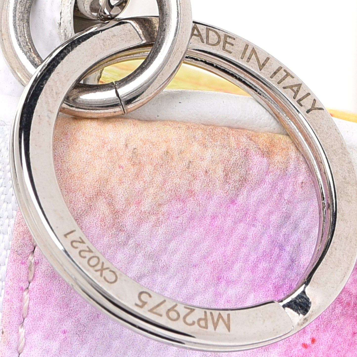 Monogram Watercolor Mini Keepall Bag Charm Key Holder Multicolor