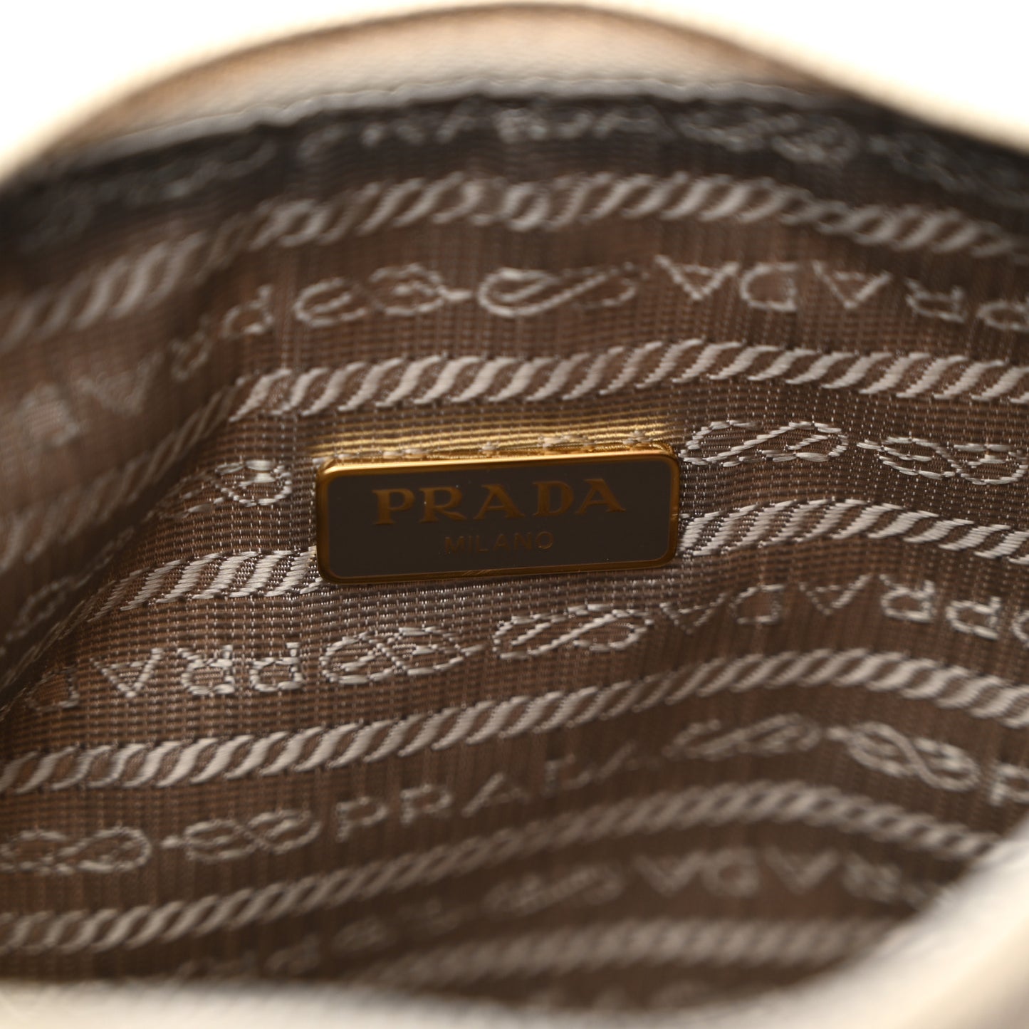 Tessuto Nylon Stitched Shoulder Bag Pomice