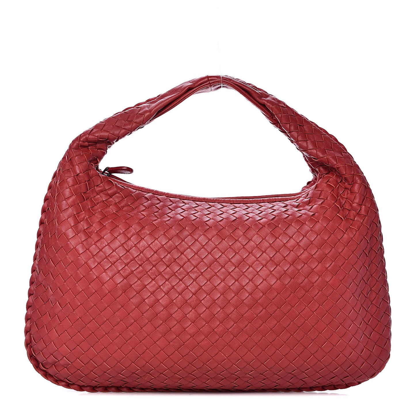 Nappa Intrecciato Medium Veneta Hobo Fraise
