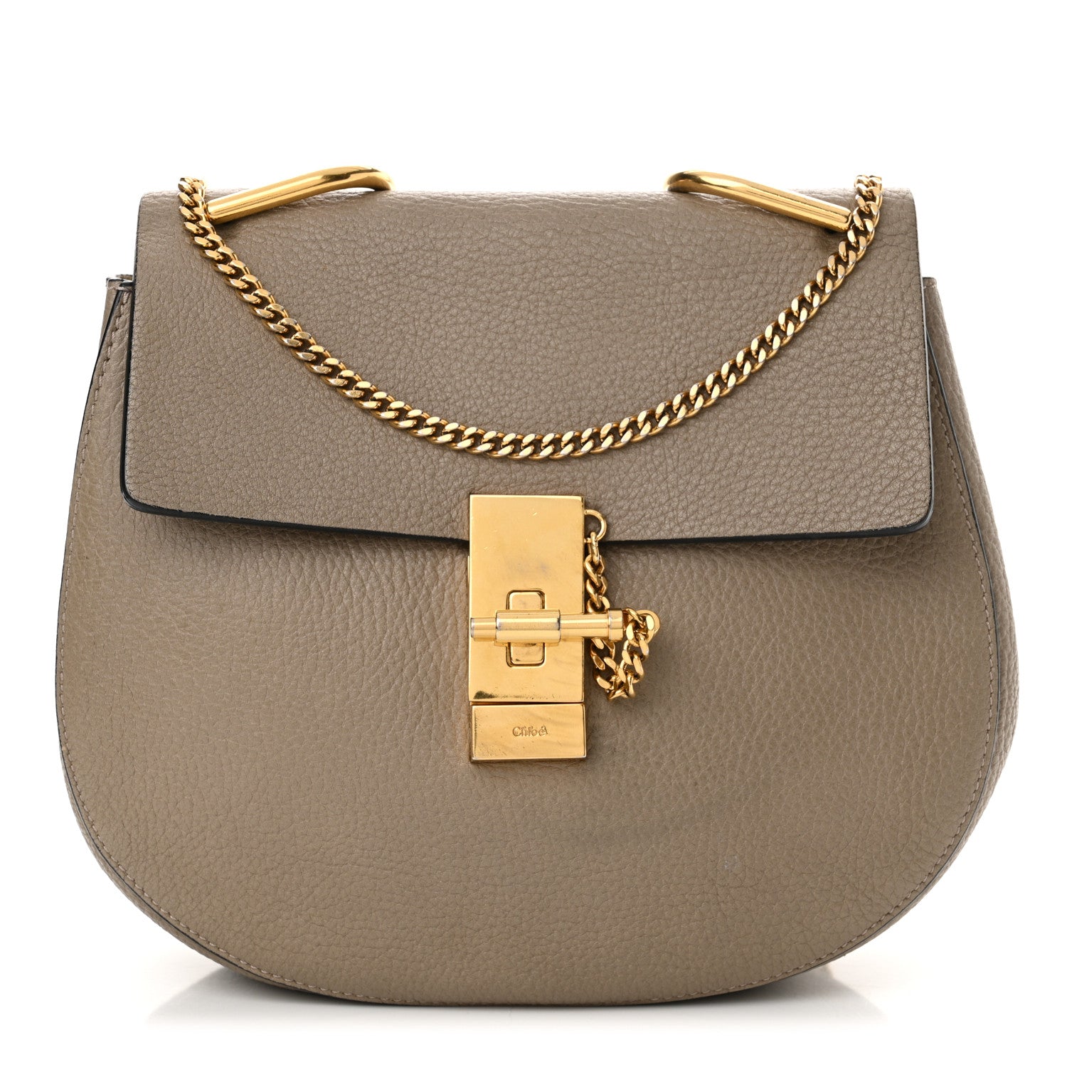 Chloe Grained Lambskin Drew Shoulder Bag Motty Grey 1 of 18