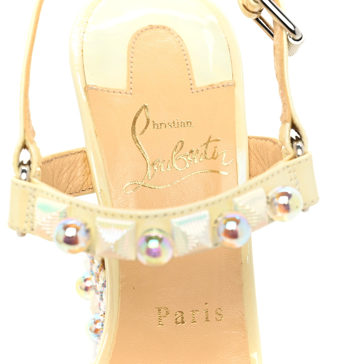 Glitter Luminor Cataclou 120 Platform Sandals 38 Off White