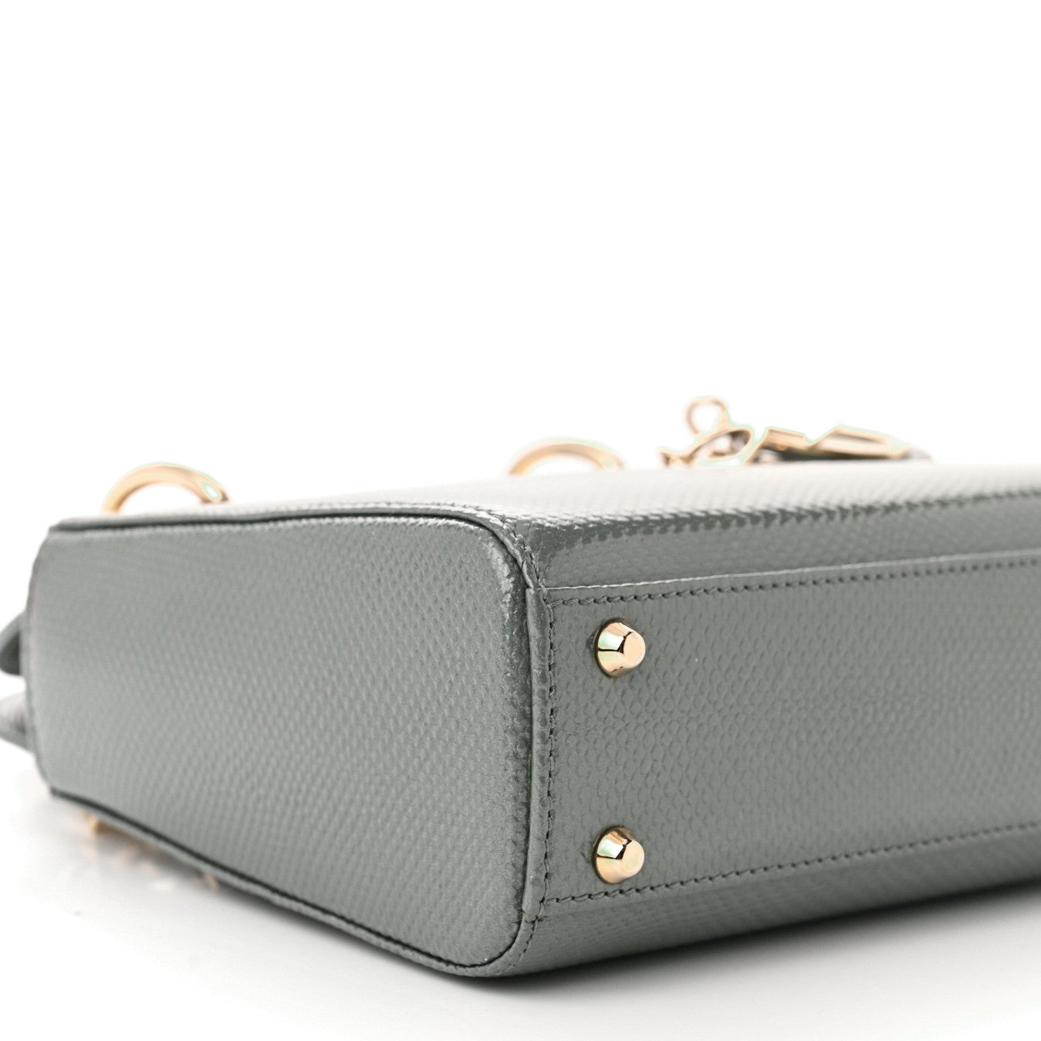 Christian Dior Lizard Mini Lady Dior Light Grey 9 of 11