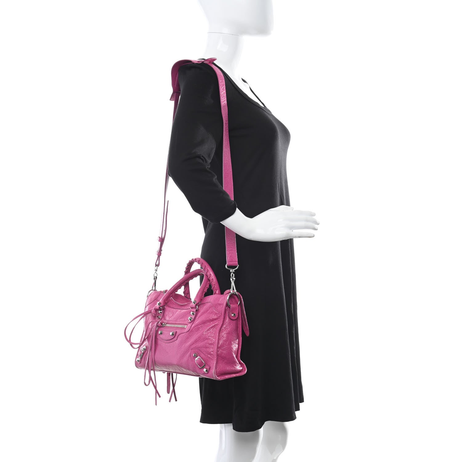 Balenciaga Agneau Classic Silver Hardware S City Rose Magenta 2 of 12