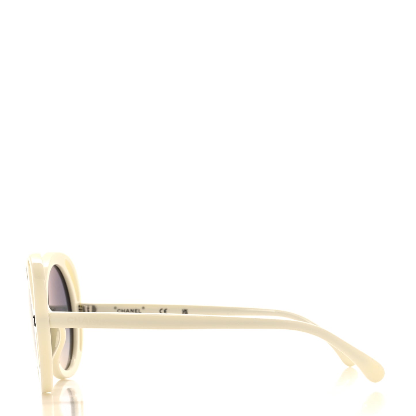 Acetate Round Sunglasses 71572A White