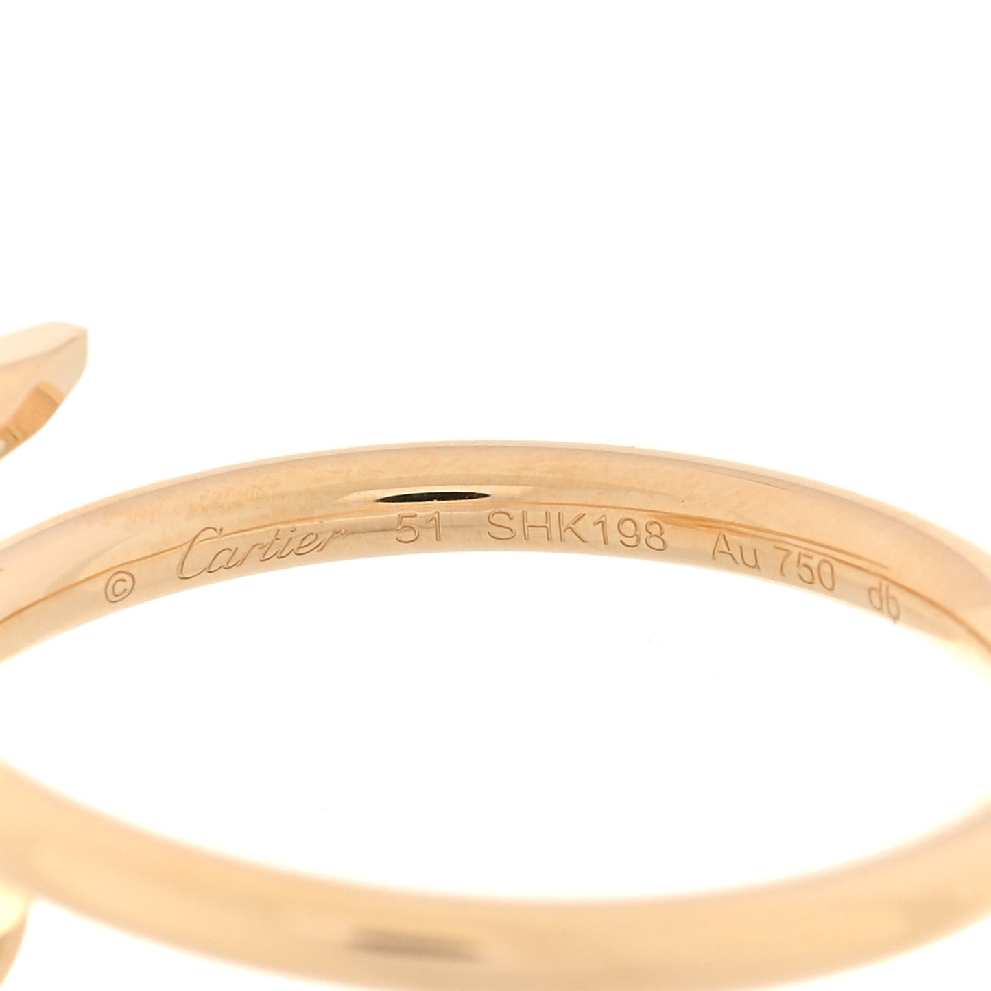 18K Yellow Gold Small Juste Un Clou Ring 51 5.75