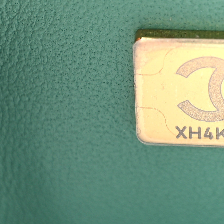 Lambskin Quilted Mini Square Flap Green