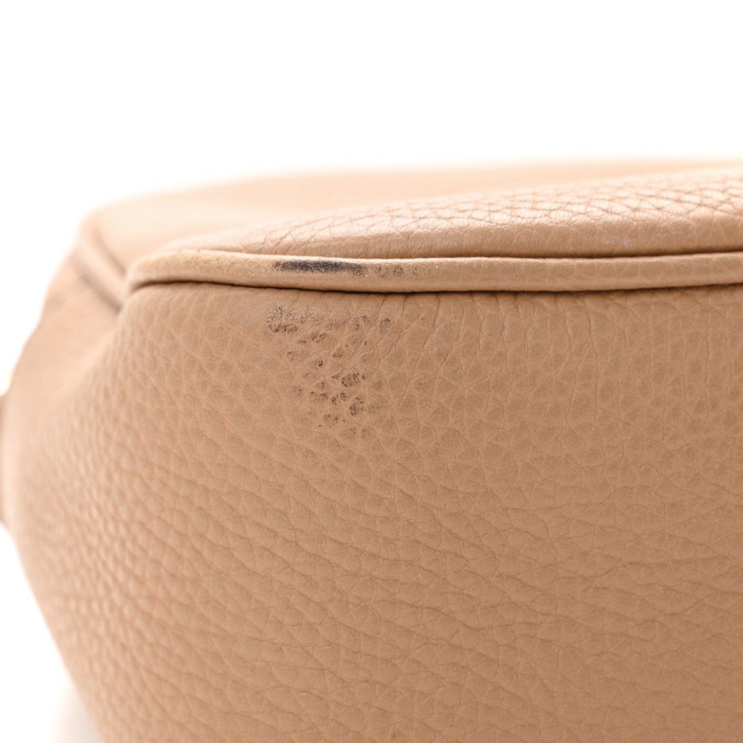 Pebbled Calfskin Small Soho Disco Bag Camelia