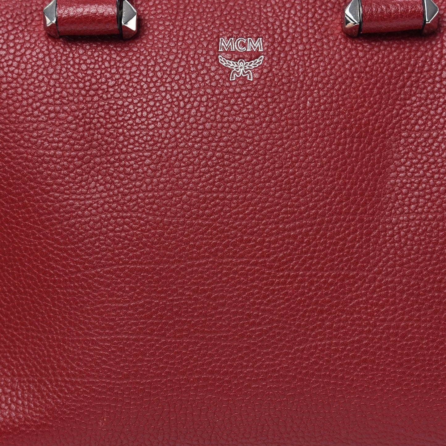 Grained Calfskin Small Ella Boston Burgundy