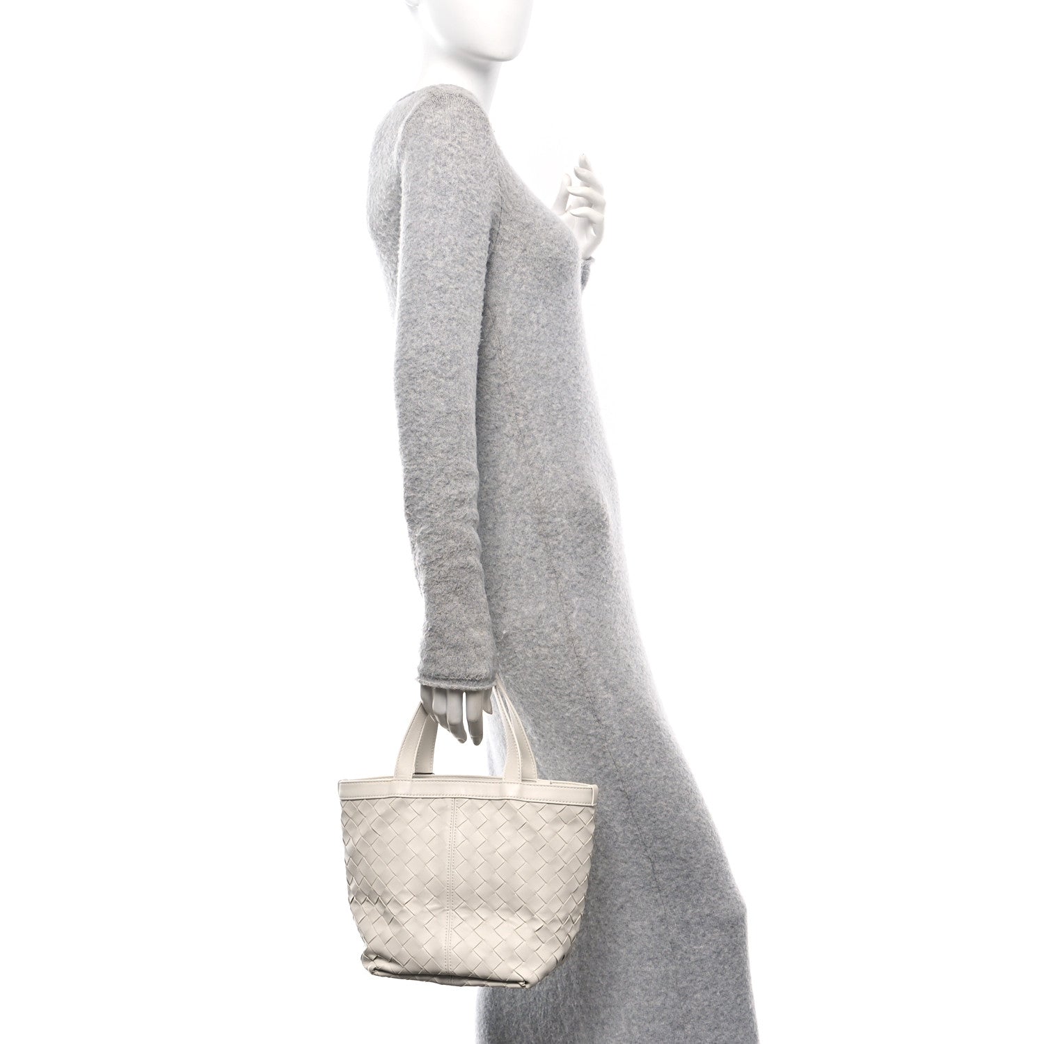Bottega Veneta Nappa Intrecciato Small Flip Flap Tote Chalk 2 of 9