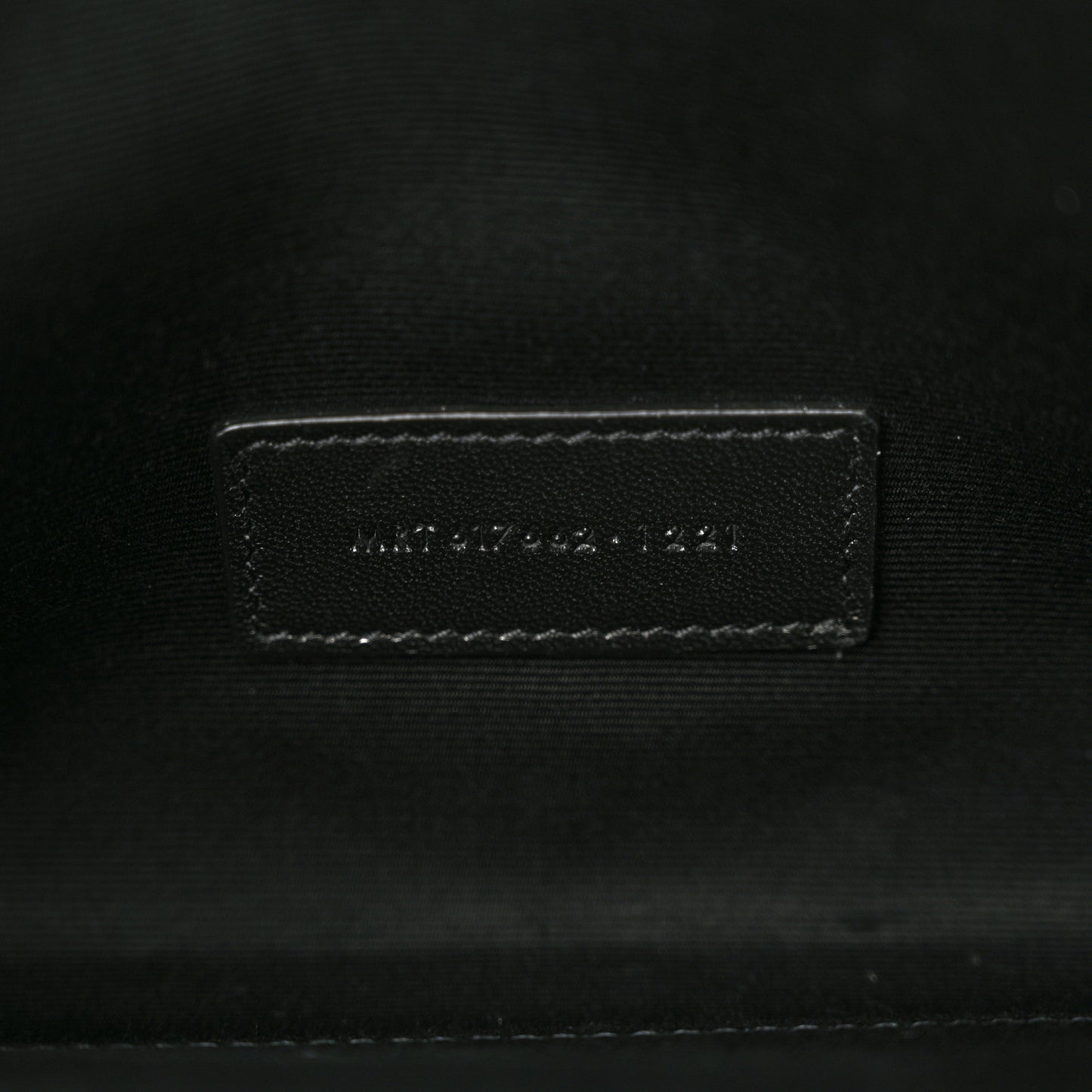 Grain De Poudre Matelasse Chevron Monogram Envelope Clutch Black