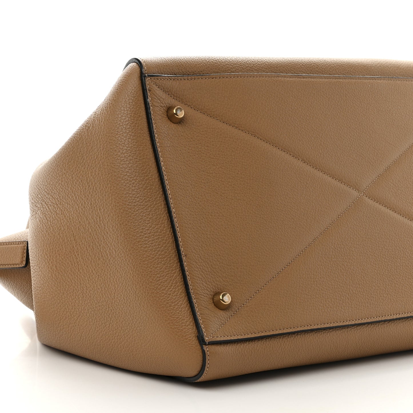 Textured Calfskin Large Incognito Satchel Cappuccino