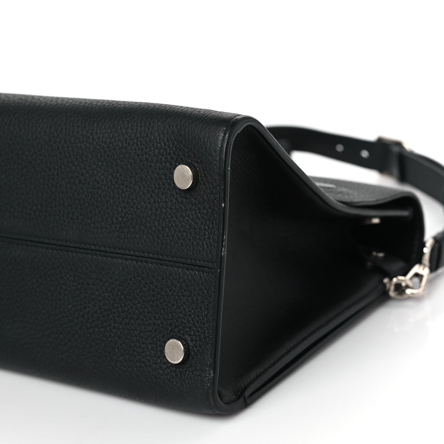 Grained Calfskin Medium Diorever Flap Black