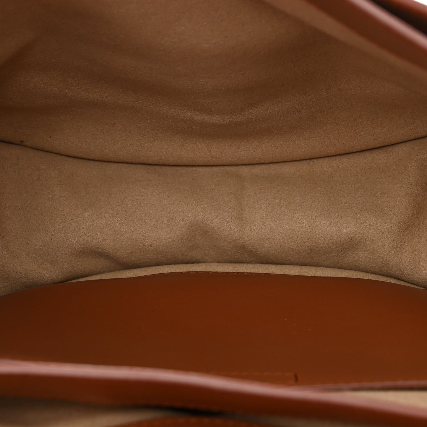 Calfskin Infinity Saddle Bag Cognac