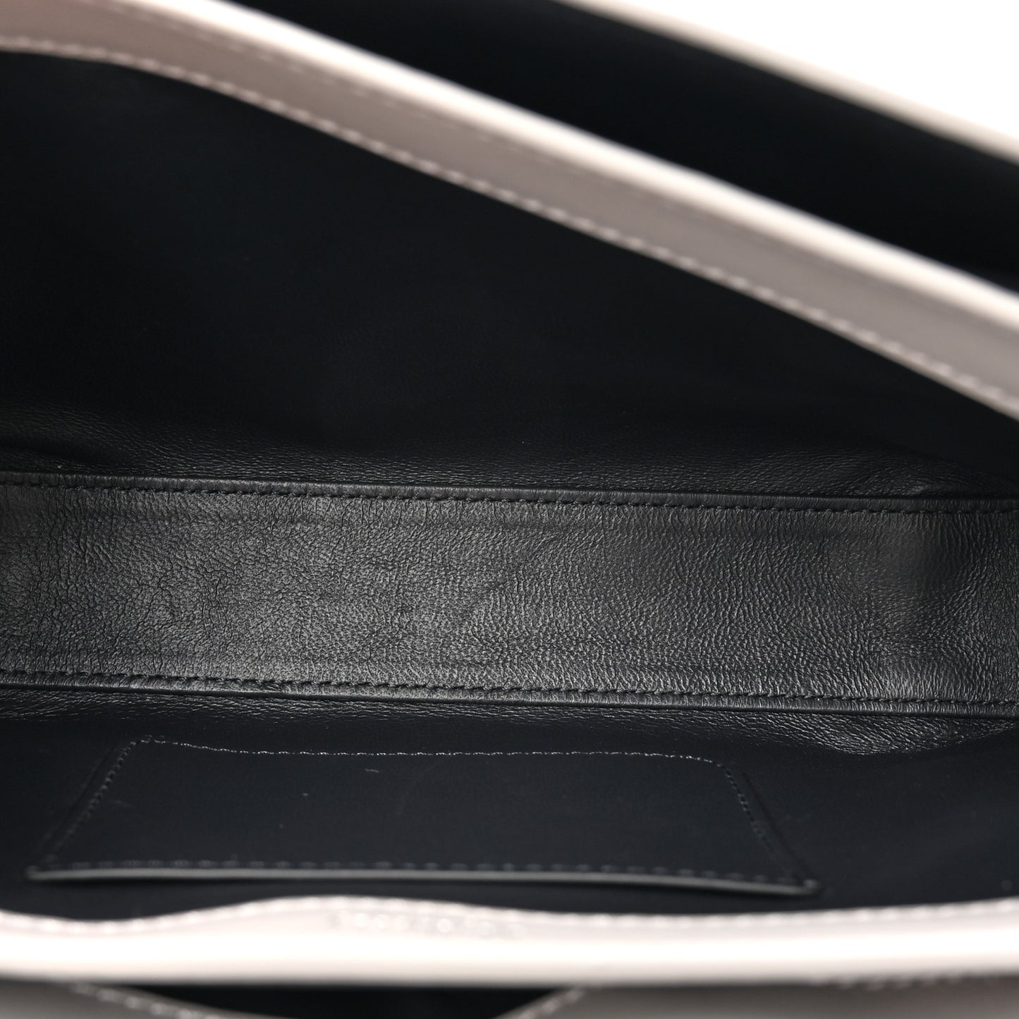 High Gloss Calfskin Lana Top Handle Pale Grey