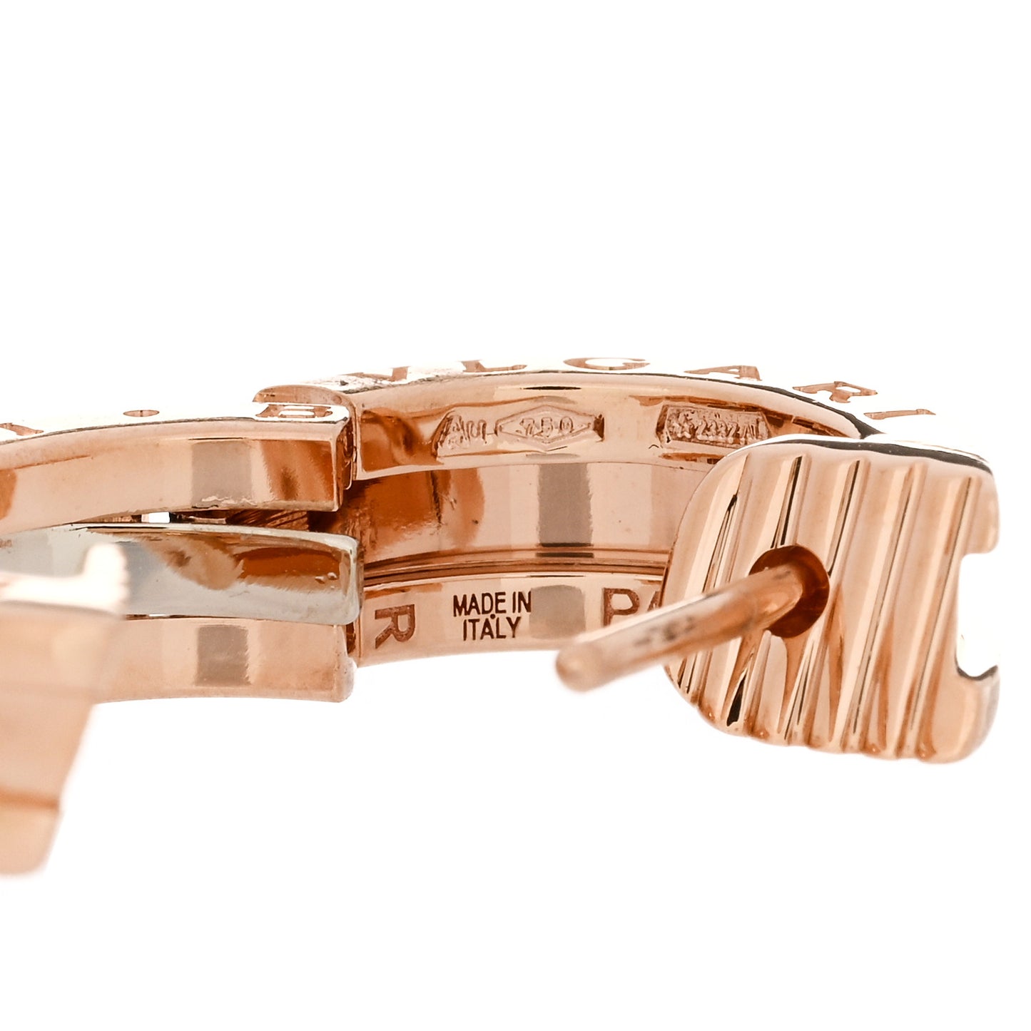 18K Rose Gold Small B.Zero1 Hoop Earrings