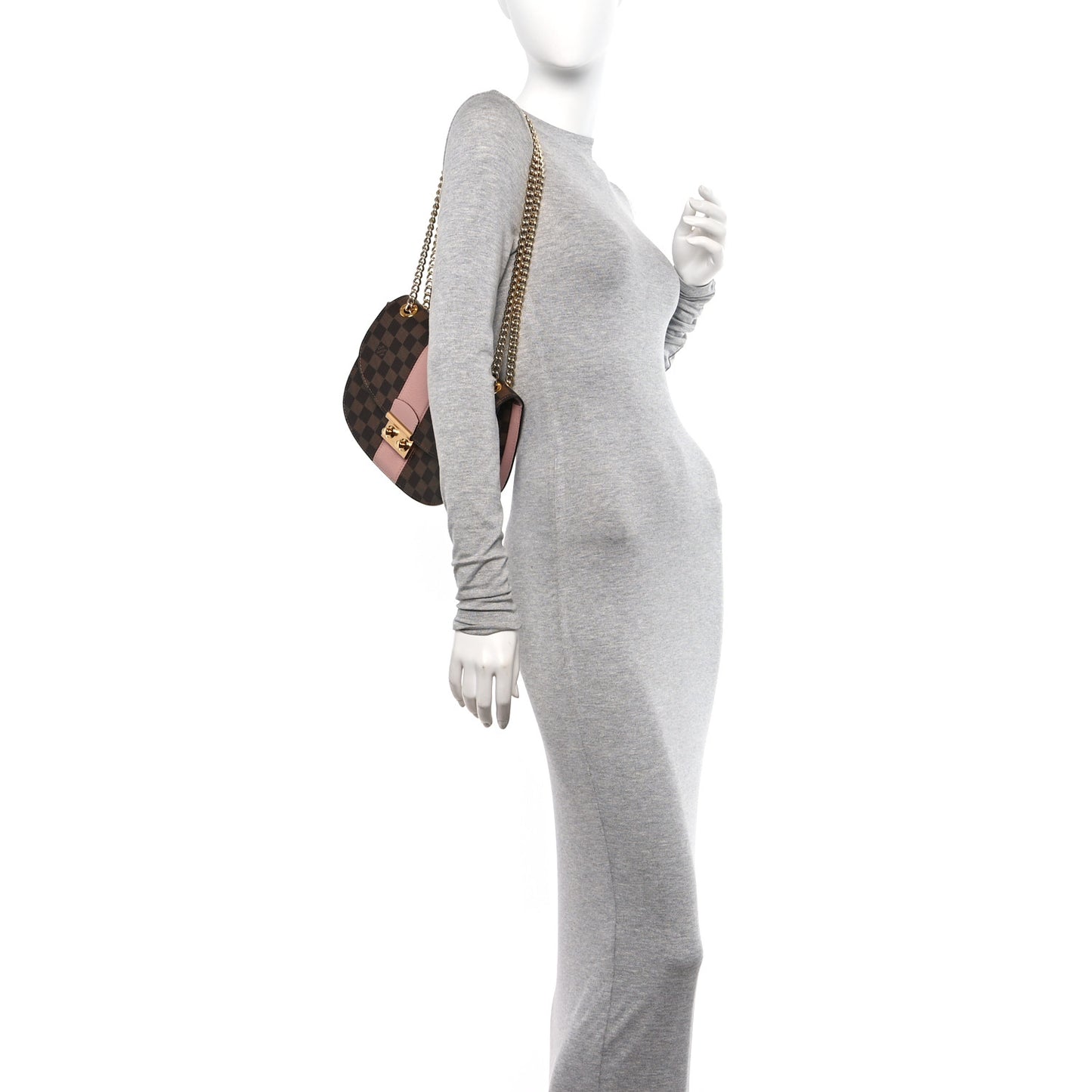 Damier Ebene Cuir Taurillon Wight Magnolia