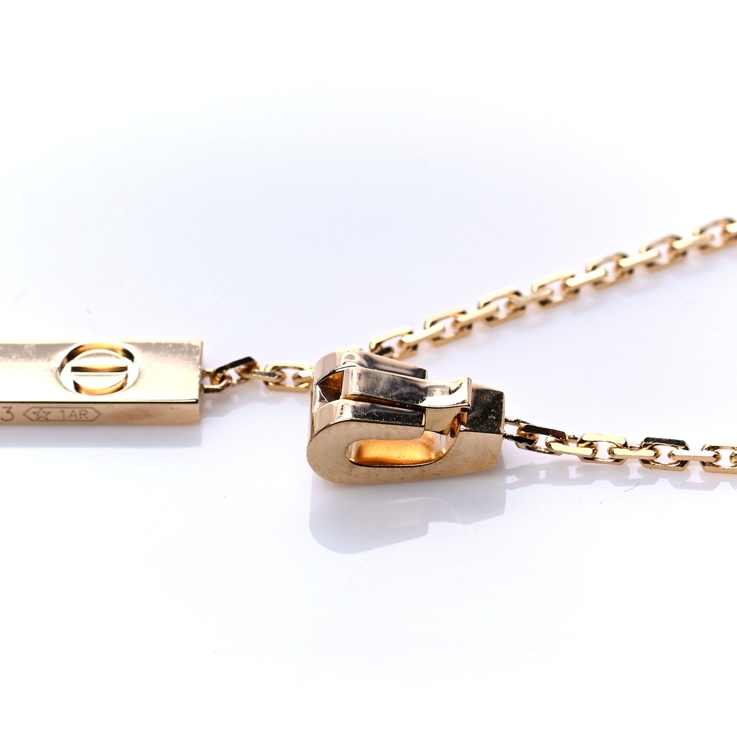 18K Yellow Gold LOVE Lariat Necklace