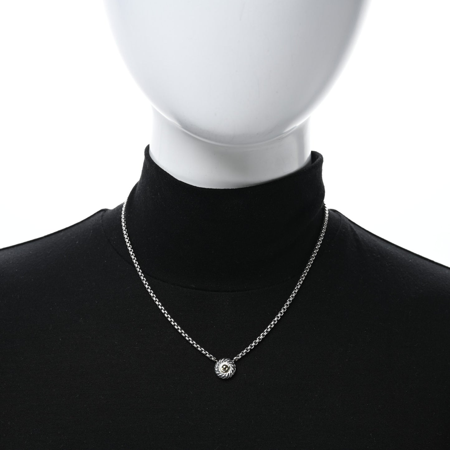 Sterling Silver 14K Yellow Gold Cookie Pendant Necklace