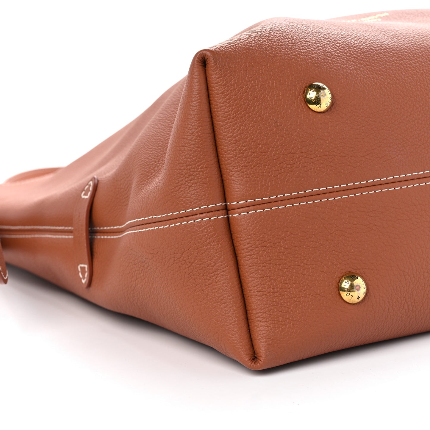 Grained Calfskin Low Key Hobo MM Cognac
