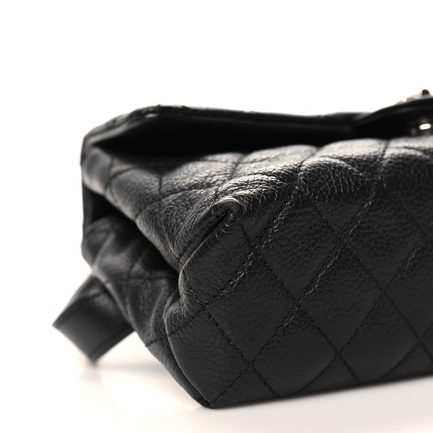 Grained Calfskin Quilted 2.55 Reissue Flap Belt Bag Clutch Black