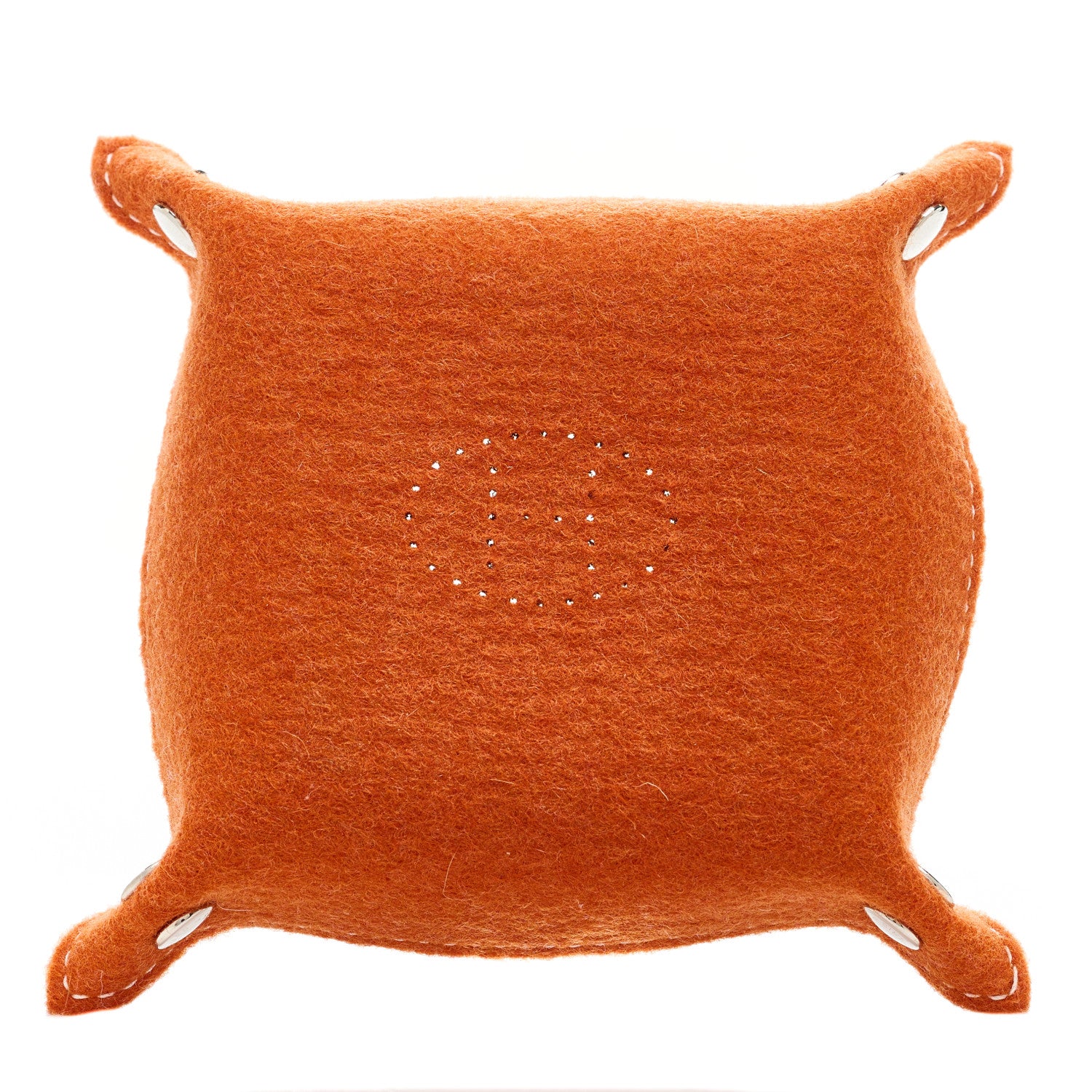 Hermes Taurillon Clemence Felt Bridge Mises et Relances Change Tray Gold Orange 2 of 4