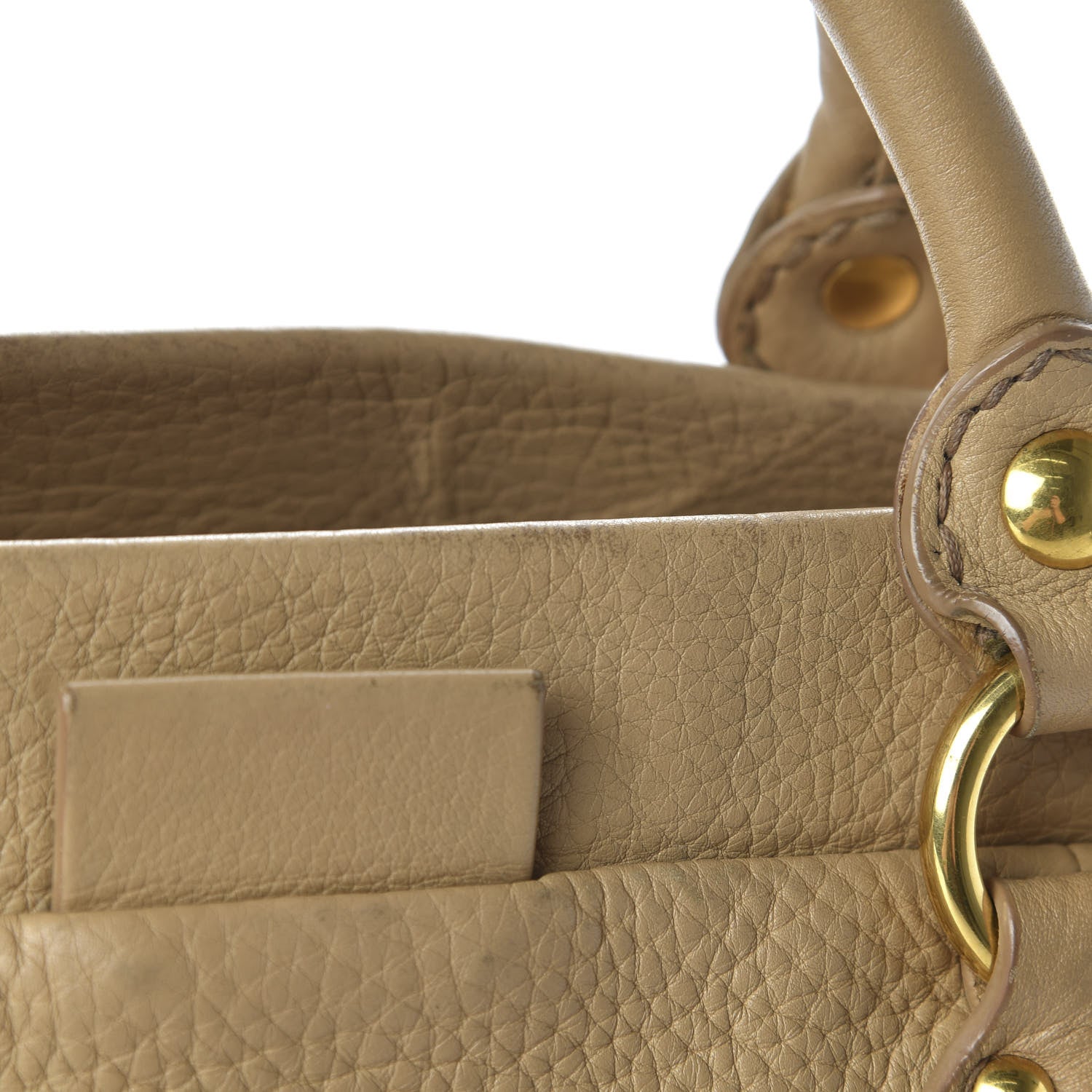 Miu Miu Vitello Large Bow Tote Beige 14 of 15