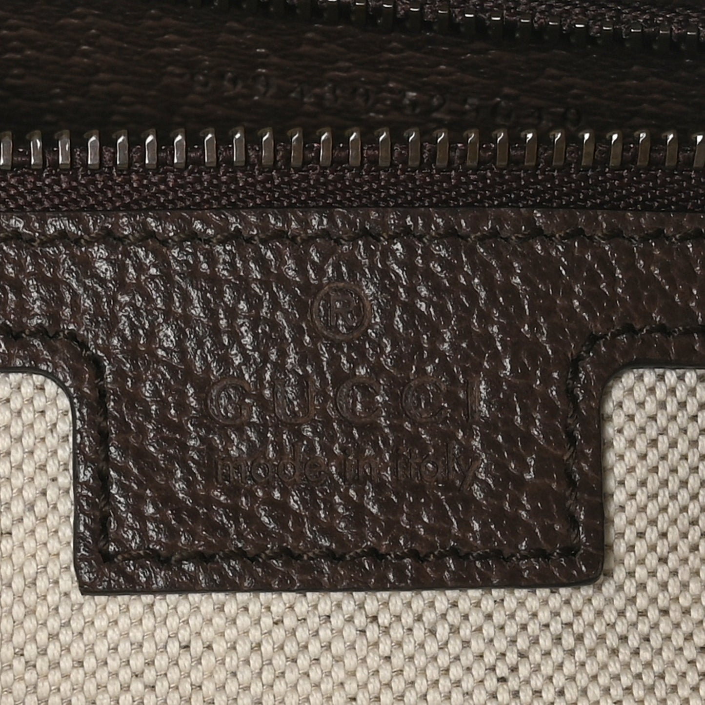 GG Supreme Monogram Textured Dollar Calfskin Web Ophidia Wristlet Shoulder Bag Beige Ebony New Acero