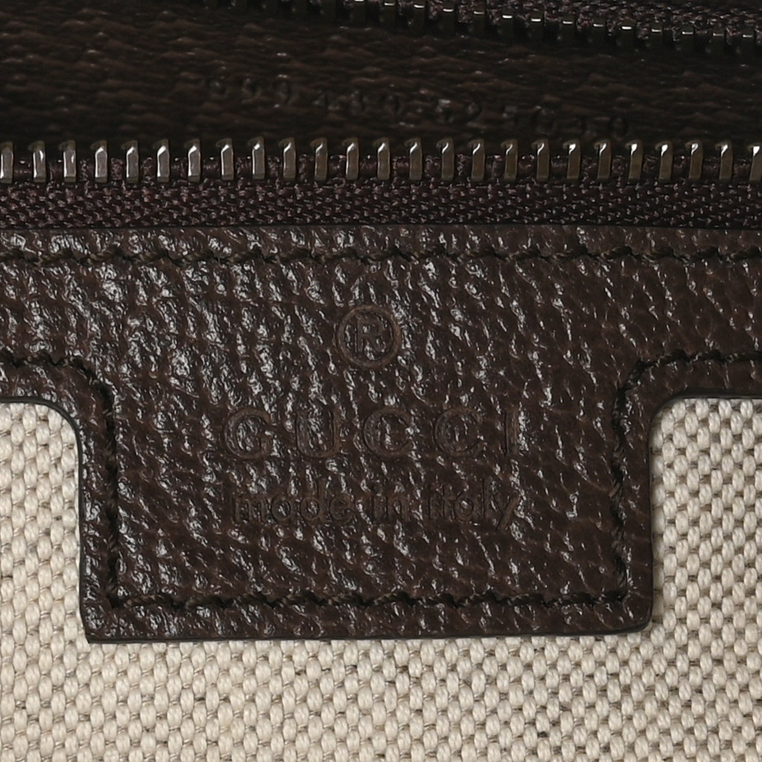 Gucci GG Supreme Monogram Textured Dollar Calfskin Web Ophidia Wristlet Shoulder Bag Beige Ebony New Acero 5 of 10