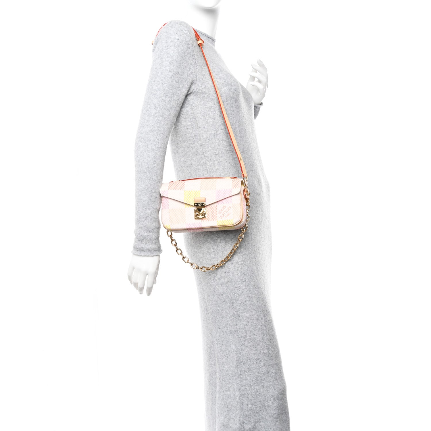 Louis Vuitton LOUIS VUITTON Damier Giant Pochette Metis East West Peach 2 of 10