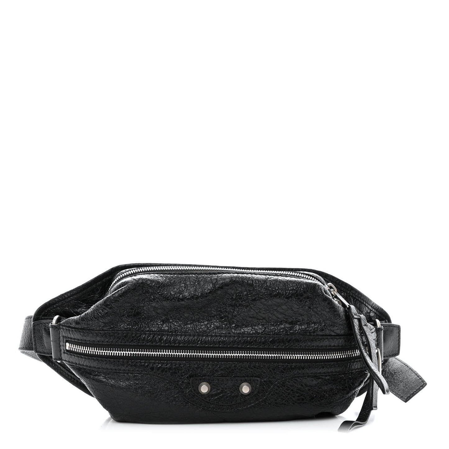 Lambskin Classic Hardware Neo Lift Hip Bag Black