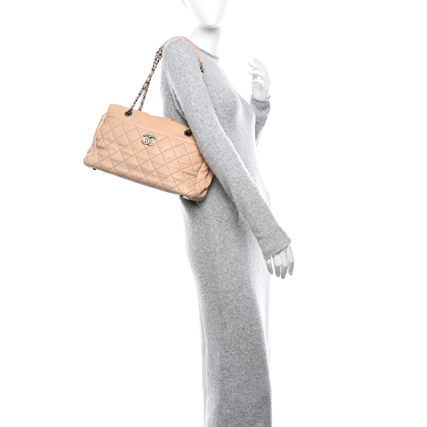 Chanel Calfskin Medium Stitch It Tote Beige 2 of 10
