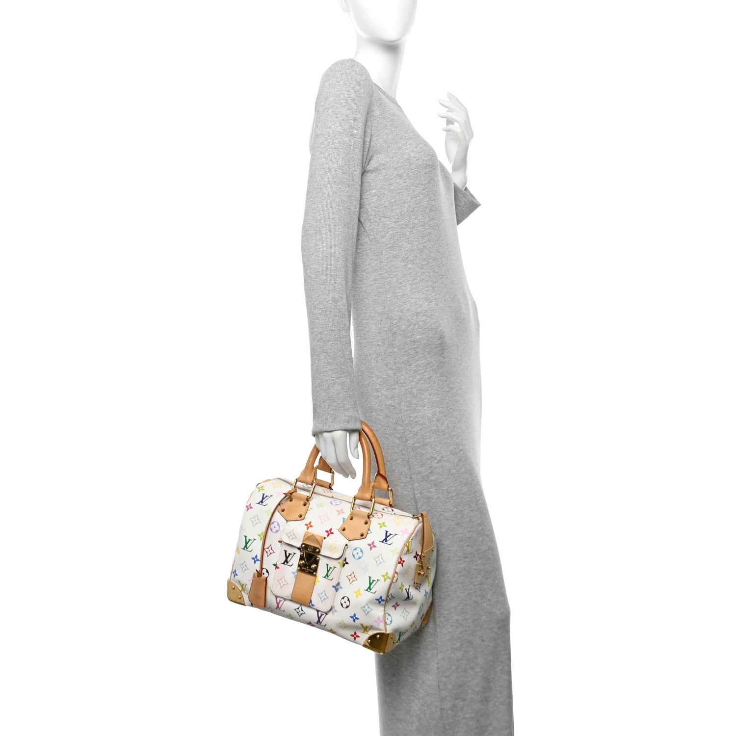 Louis Vuitton Monogram Multicolor Speedy 30 White 2 of 9