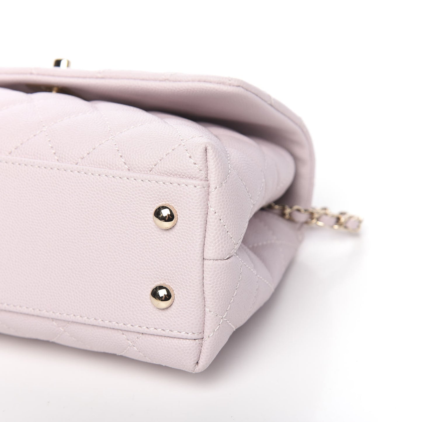 Caviar Quilted Mini Coco Handle Flap Lilas Lilac
