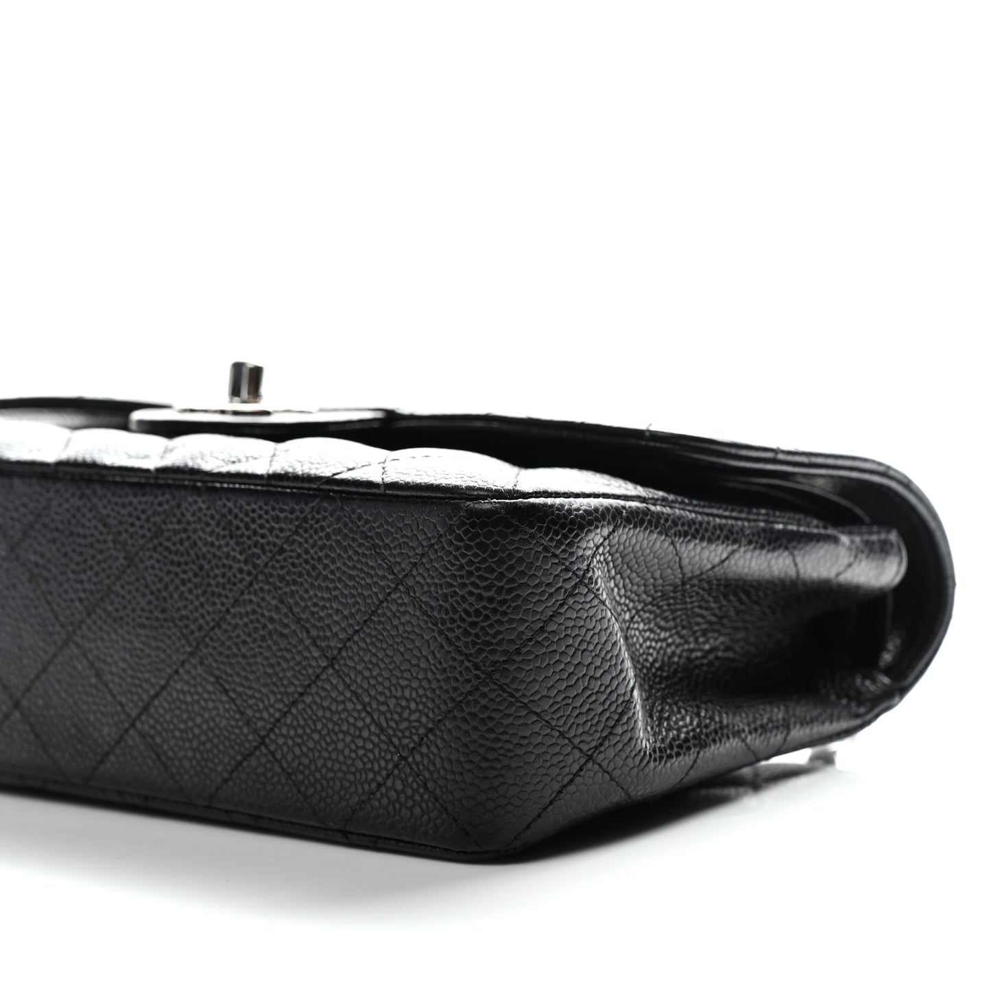 Caviar Quilted Small Double Flap Black