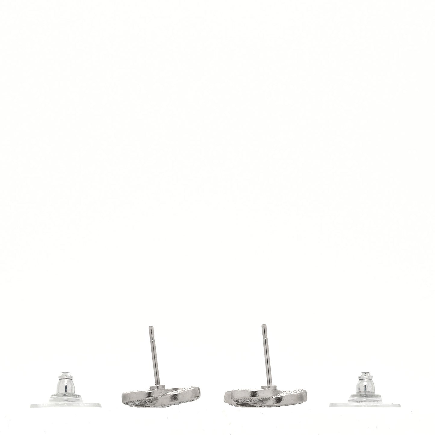 Crystal CC Earrings Silver