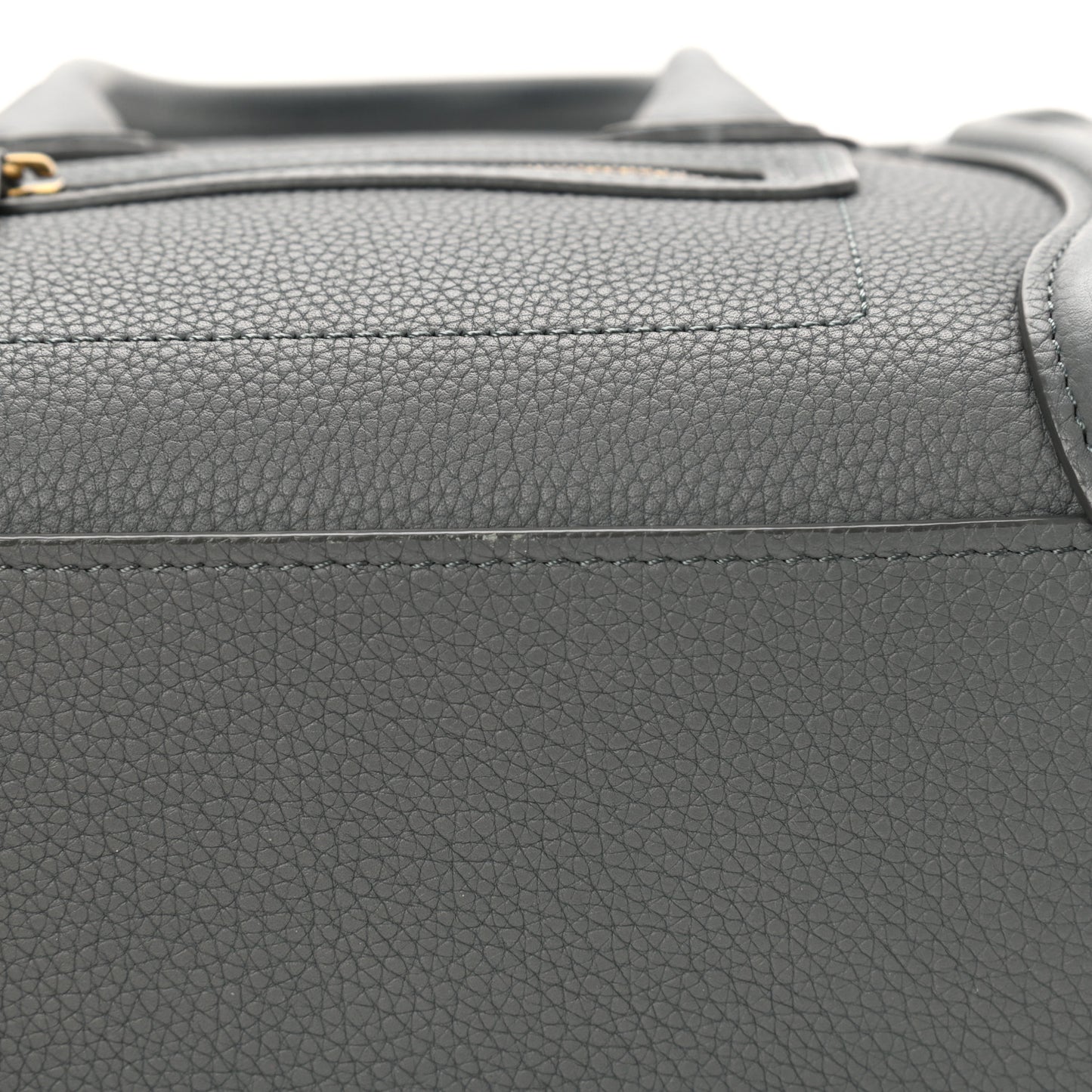 Baby Drummed Calfskin Nano Luggage Kohl