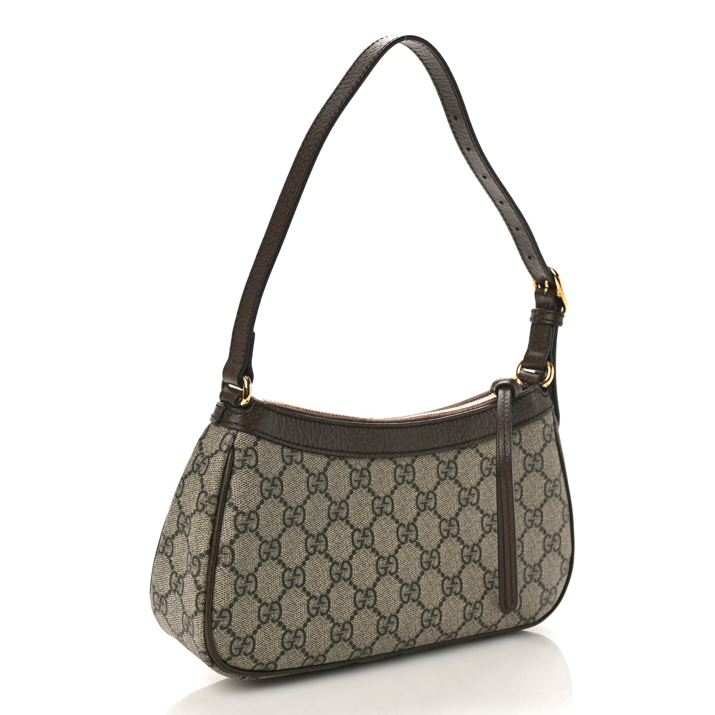 GG Supreme Monogram Textured Dollar Calfskin Small Ophidia Hobo Beige Ebony New Acero