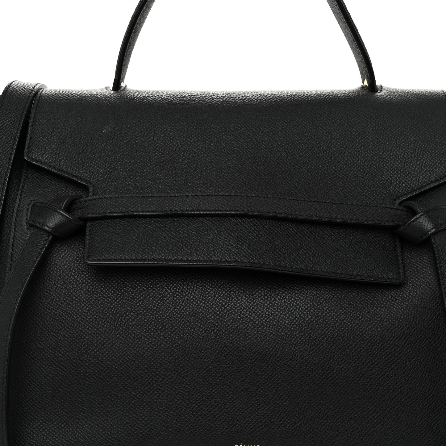 Grained Calfskin Mini Belt Bag Black