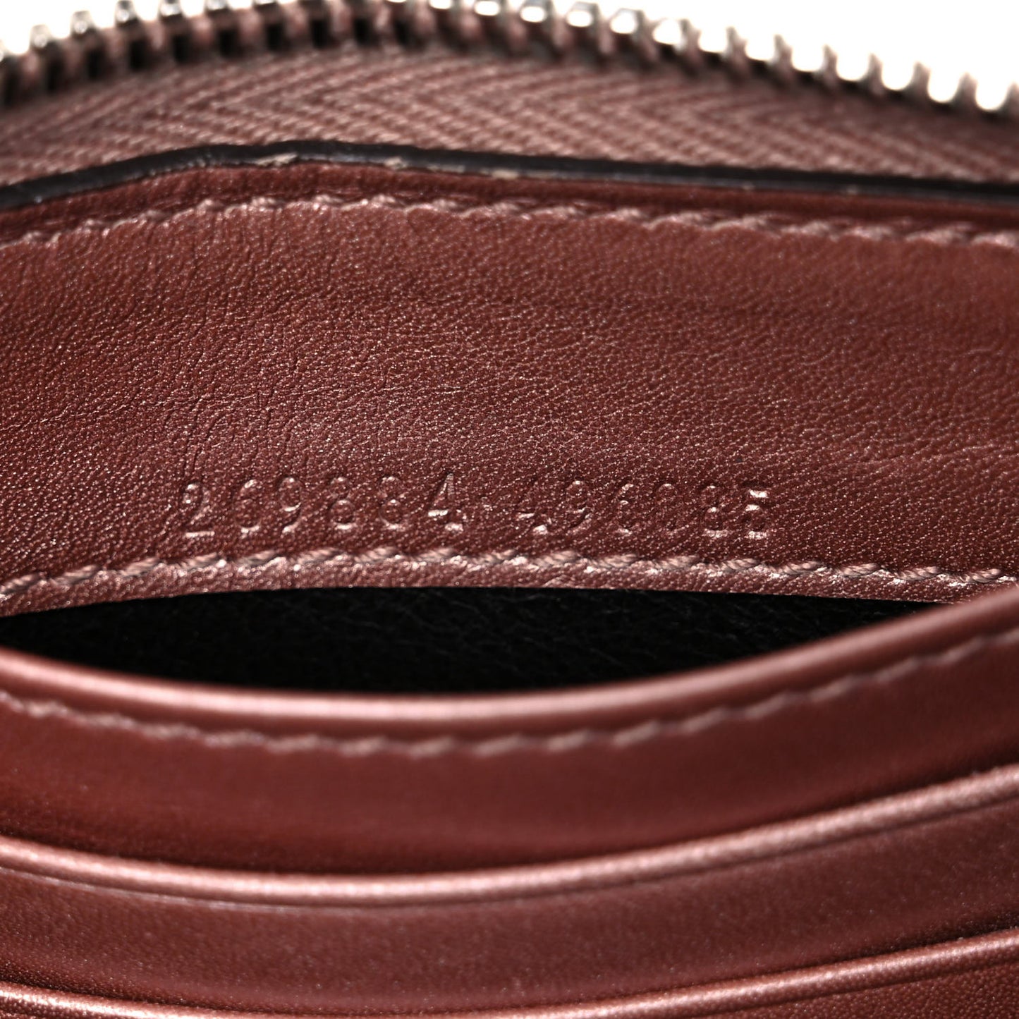 Patent Microguccissima Zip Around Wallet Pink