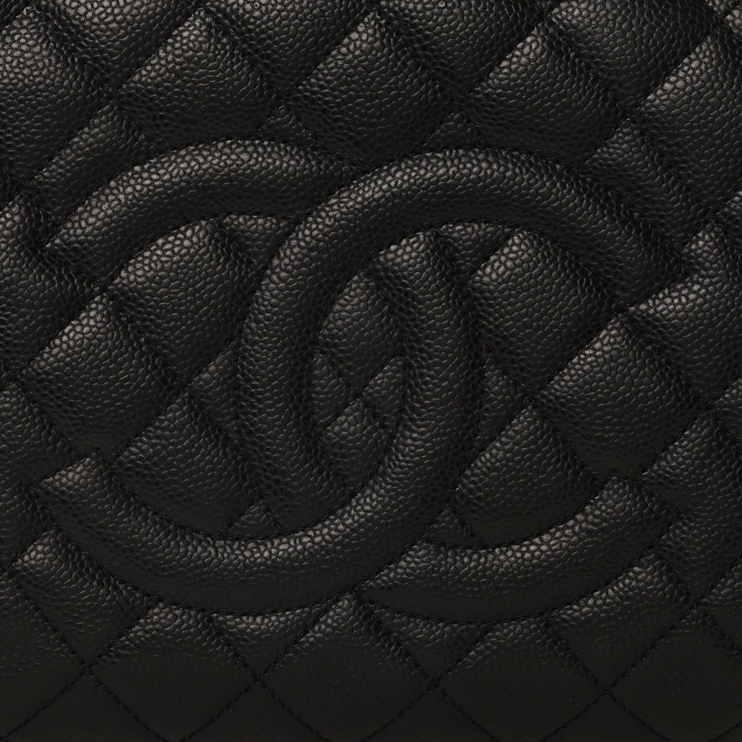Caviar Quilted Grand Shopping Tote GST Black