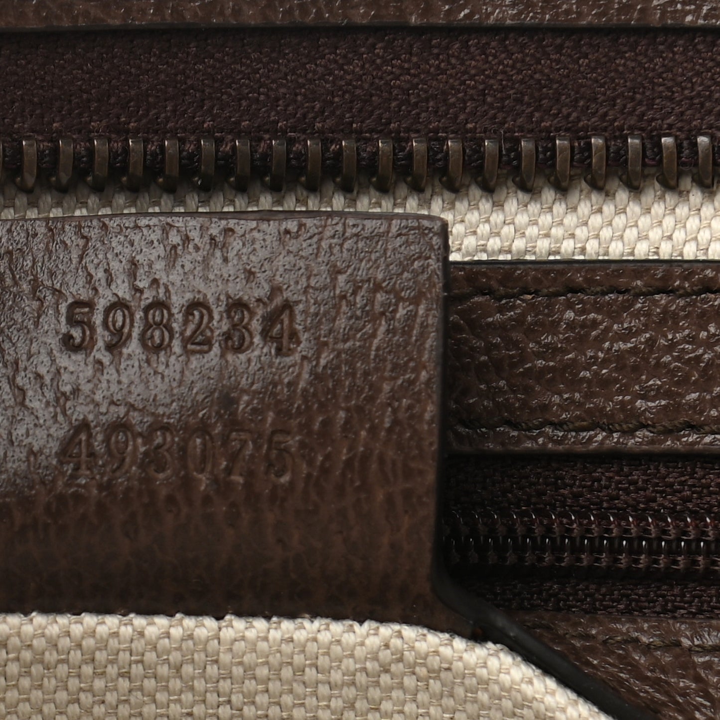 GG Supreme Monogram Web Toiletry Case Brown