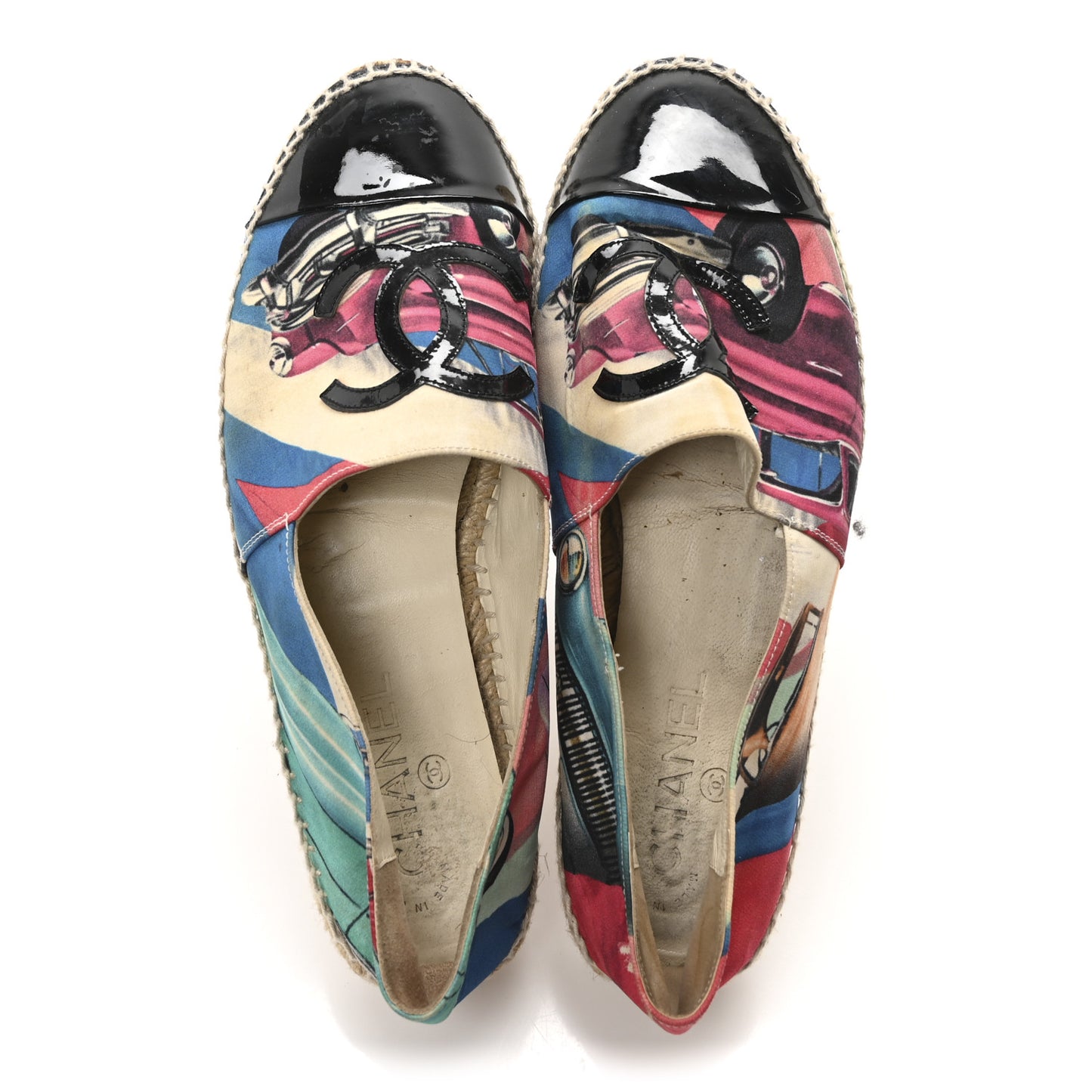 Fabric Patent CC Espadrilles 40 Multicolor Black