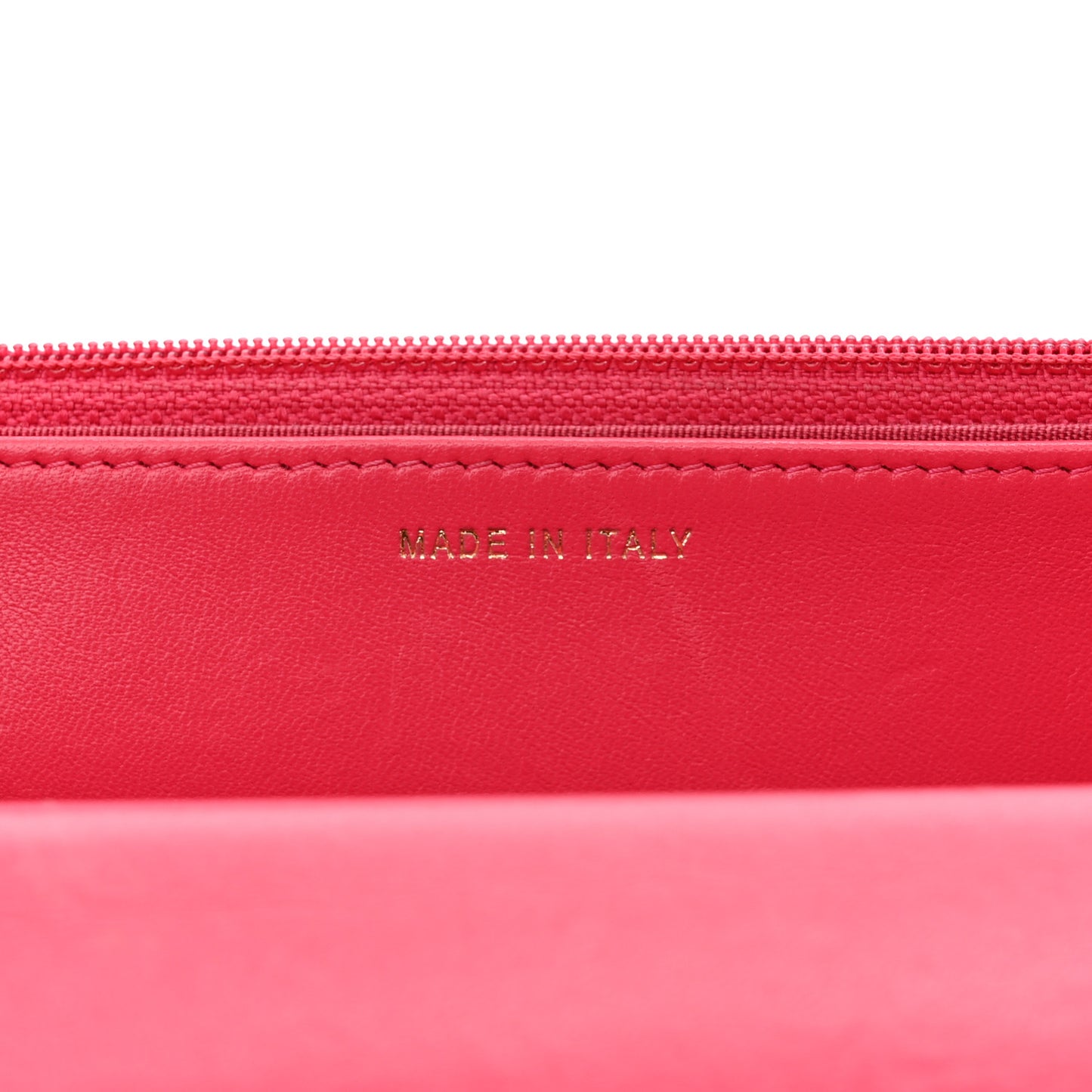 Lambskin Quilted Trendy CC Wallet On Chain WOC Dark Pink