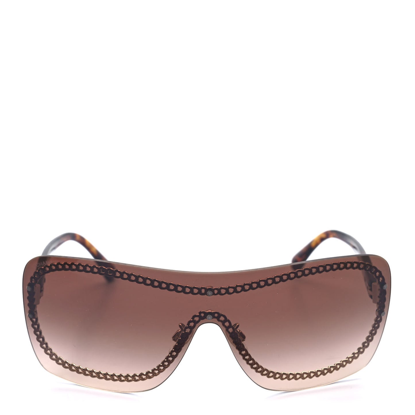 Rimless Shield Sunglasses 4243 Gradient Tortoise